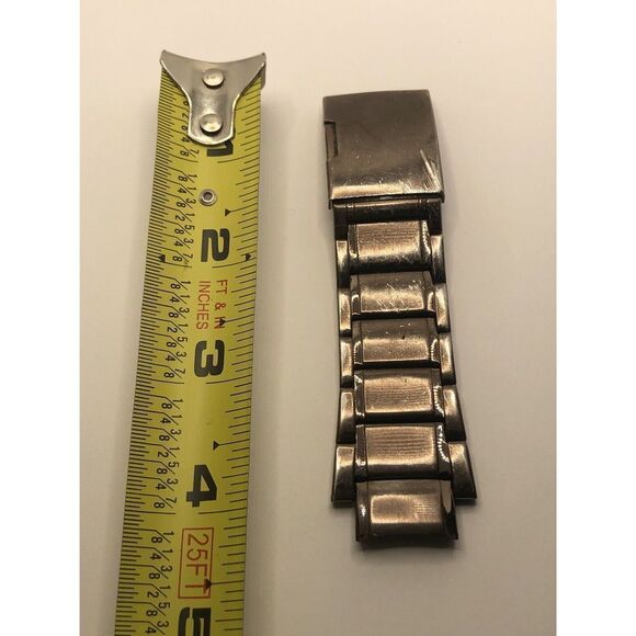 Fossil Watch Parts Partial Band 28/24mm W/ Clasp Purple Stainless Steel GY335 - Picture 1 of 9